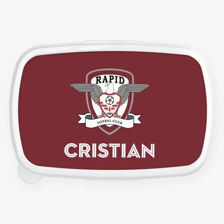 Lunch box, caserolă FC Rapid 1923 personalizat cu nume
