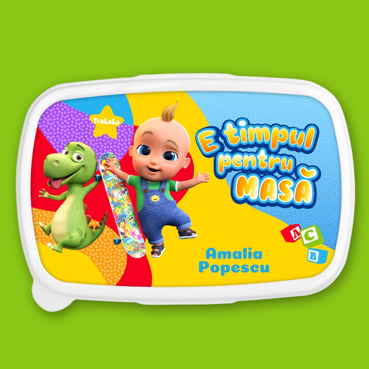 Lunch box, caserolă personalizat cu nume - E timpul pentru masă cu TraLaLa