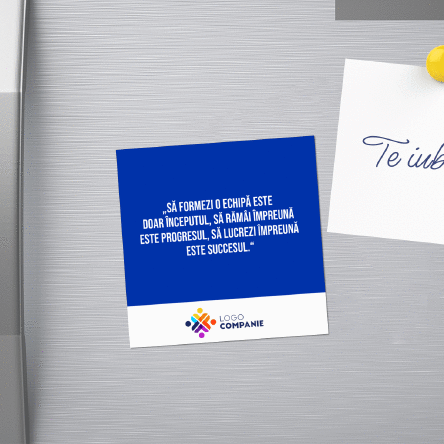 Magnet 10x10 personalizat cu logo și text