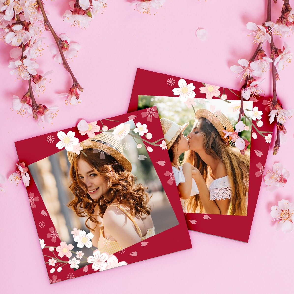 Magnet 10x10 personalizat cu o poză - Cherry blossoms