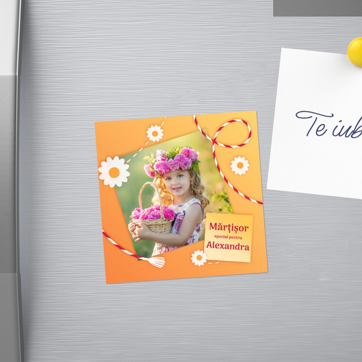 Magnet 10x10 personalizat cu o poză - Mărțișor special