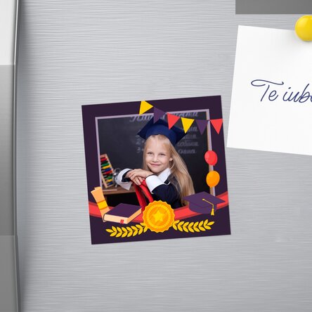 Magnet 10x10 personalizat cu poză - Absolvire 