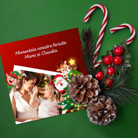 Magnet 10x10 personalizat cu poză și text - Momentele noastre fericite