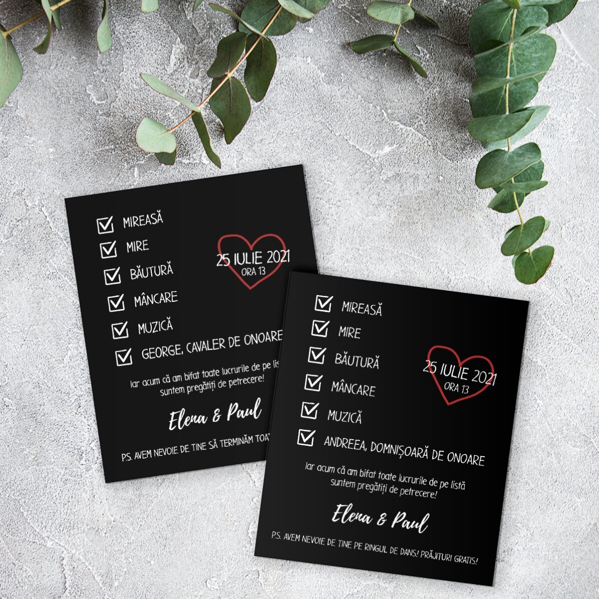 Magnet 10x12 cm personalizat cu text - Invitație