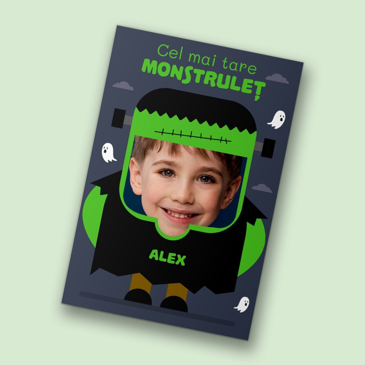 Magnet 10x15 cm personalizat cu o poză și text - Frankenstein