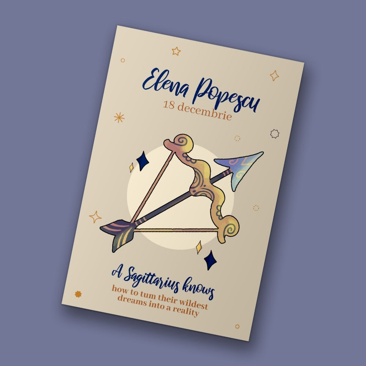 Magnet 10x15 cm personalizat cu text - Zodia Săgetător