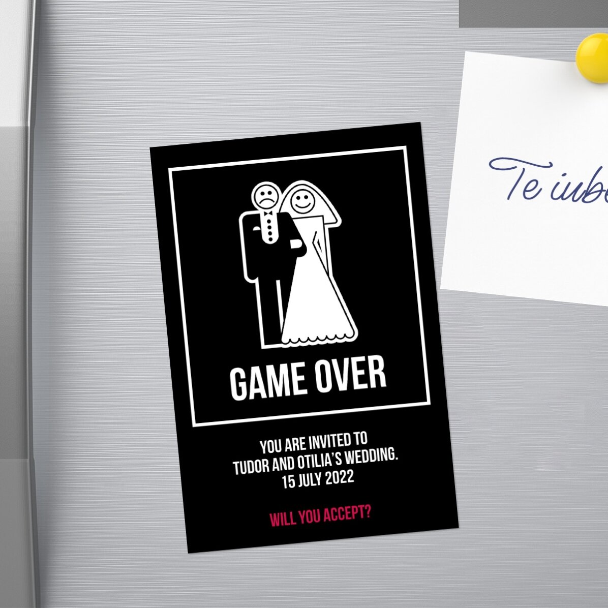 Magnet 10x15 cm personalizat - Game over
