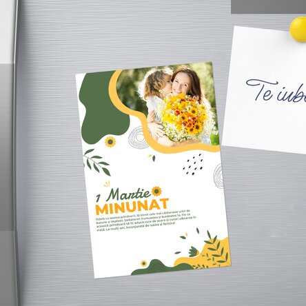 Magnet 10x15 personalizat cu poză și text - Hello spring