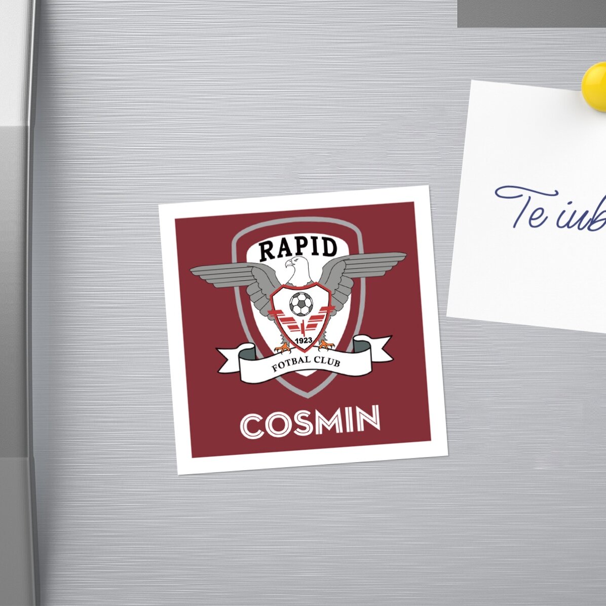 Magnet FC Rapid 10x10 personalizat cu nume