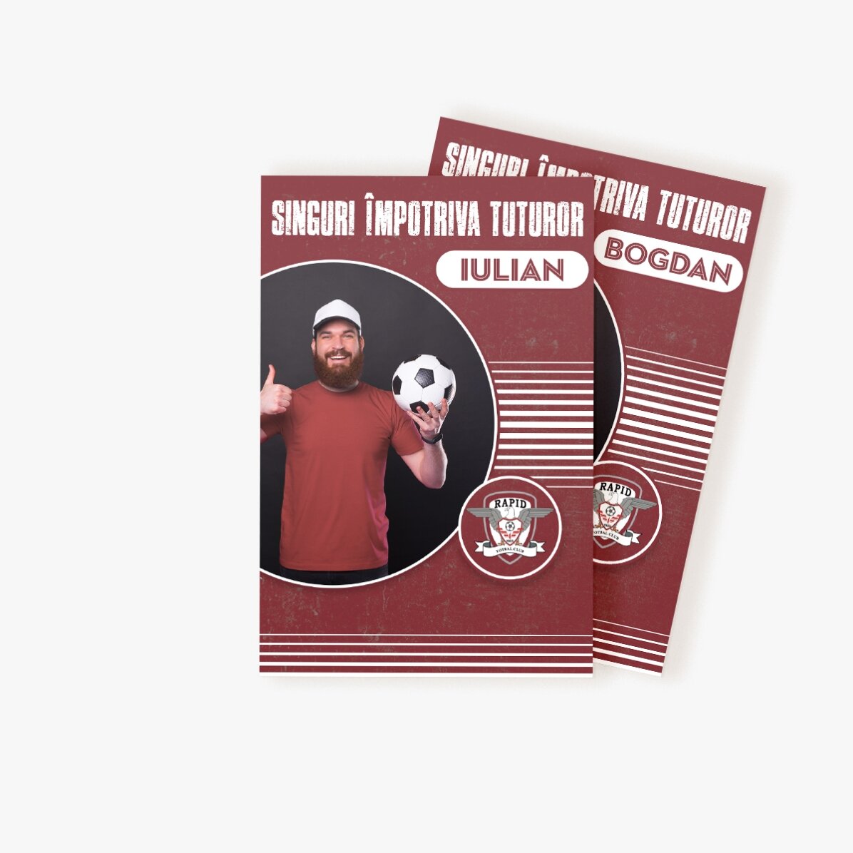 Magnet FC Rapid 10x15 cm personalizat cu poză și text