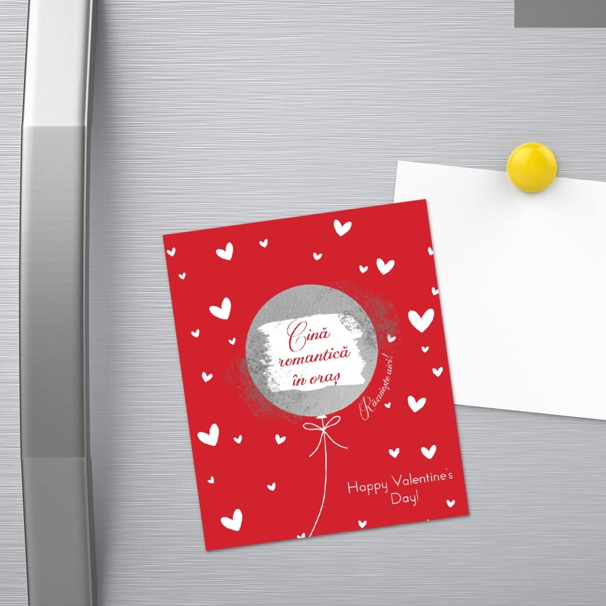 Magnet răzuibil 10x12 cm personalizat cu text - Love