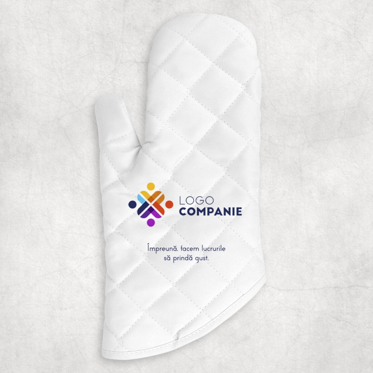 Mănușă de bucătărie personalizată cu logo și text