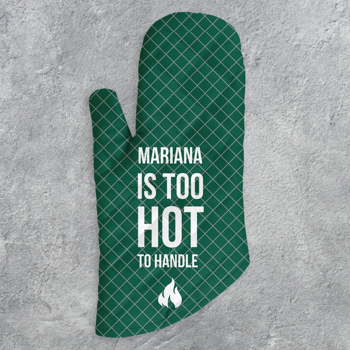 Mănușă de bucătărie personalizată și text - Too hot