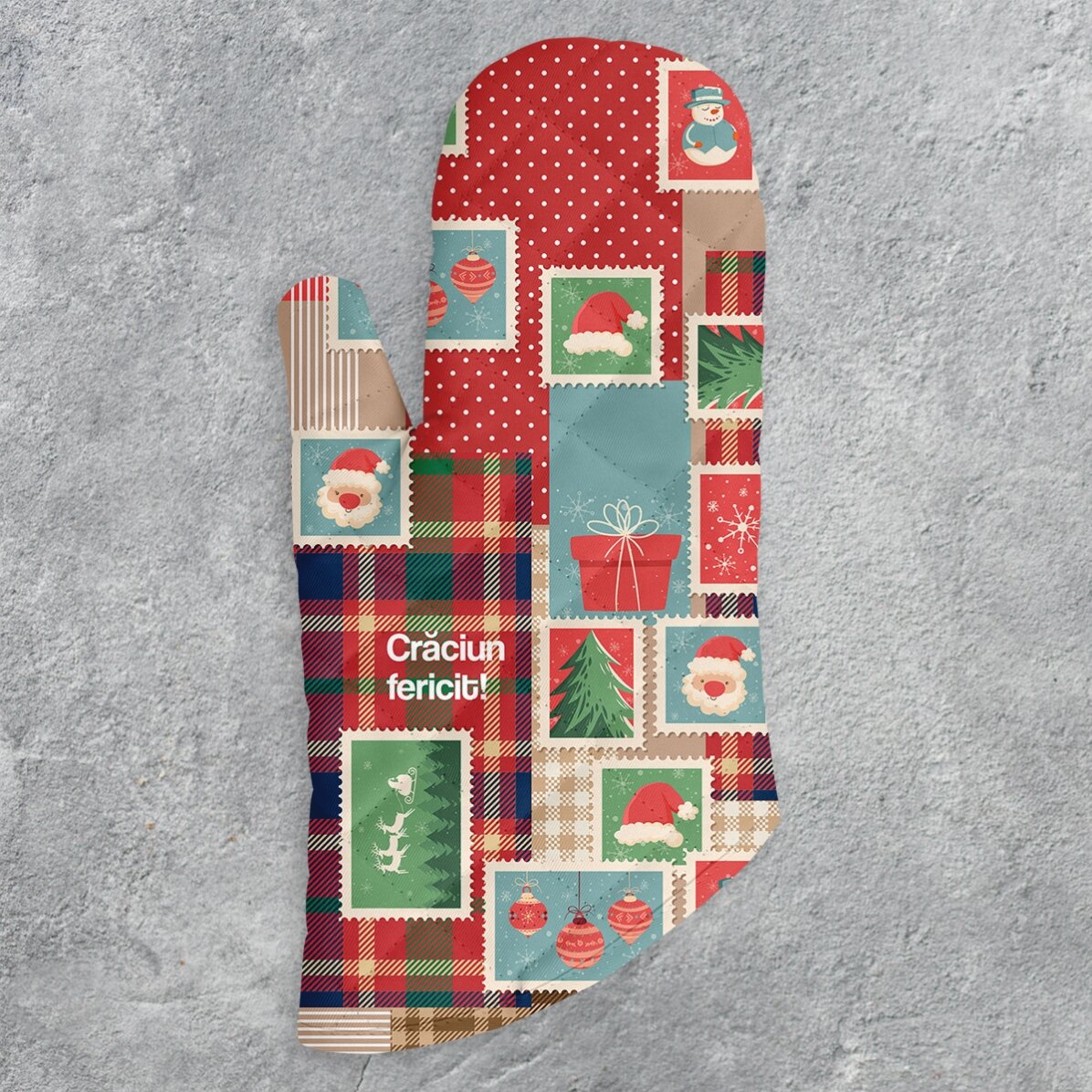 Mănușă de bucătărie personalizată cu text - Model Petic