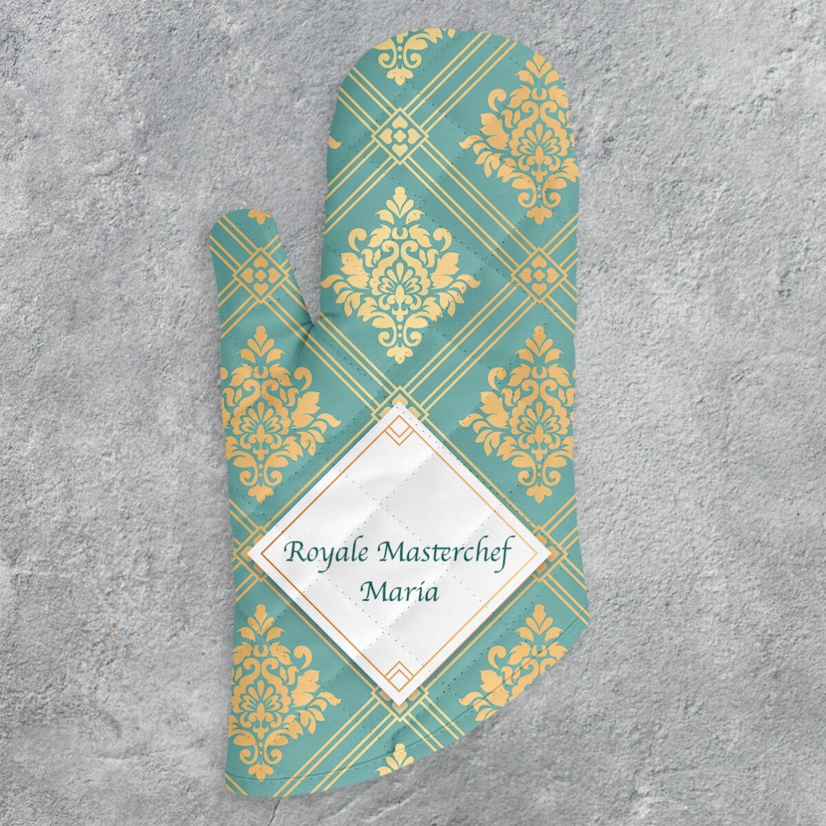 Mănușă de bucătărie personalizată cu text -  Royale Masterchef 