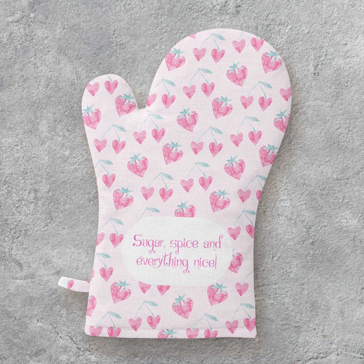 Mănușă de bucătărie personalizată cu text - Sweet