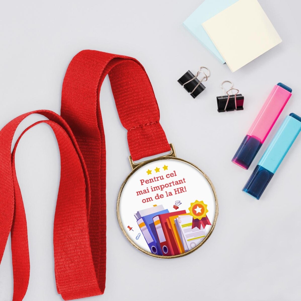Medalie personalizată cu mesaj - HR