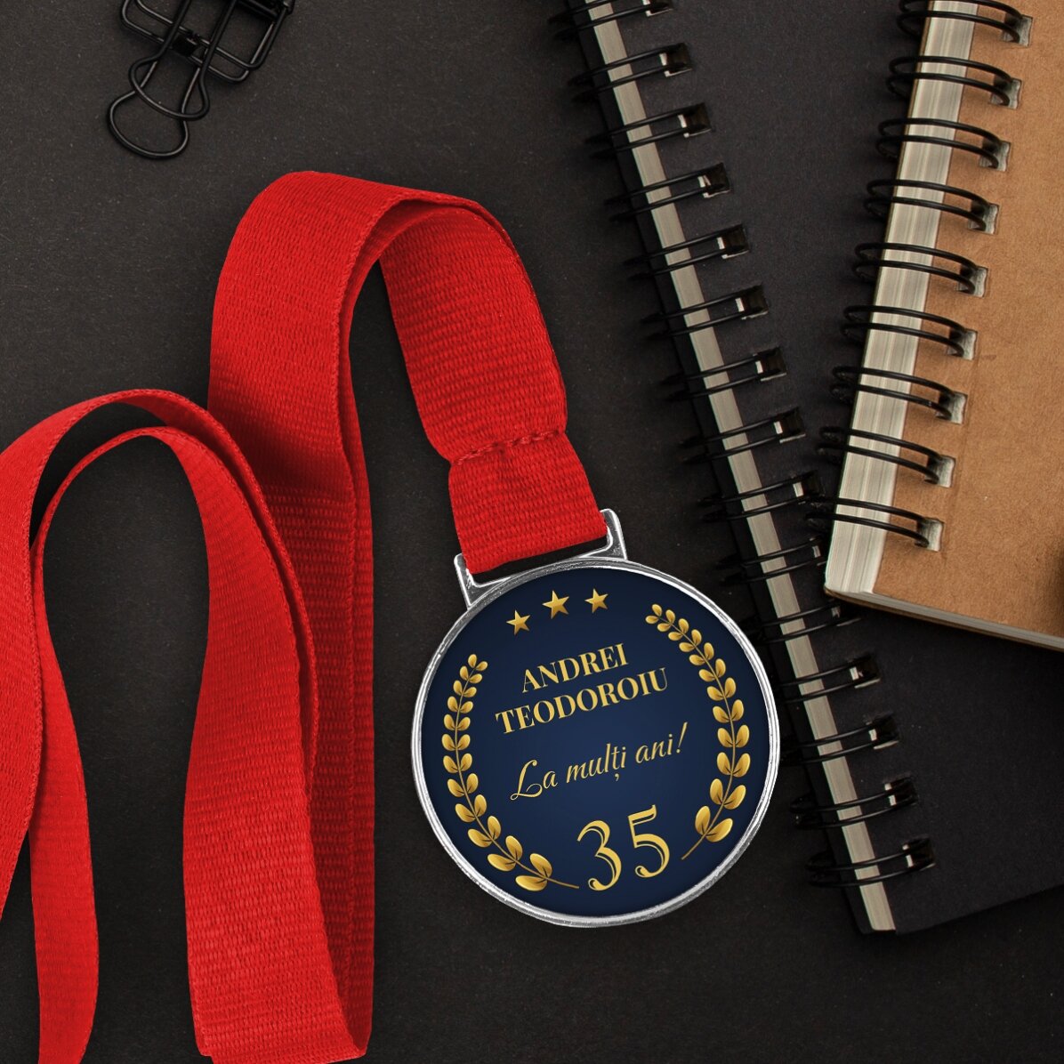 Medalie personalizată cu text - Aniversare
