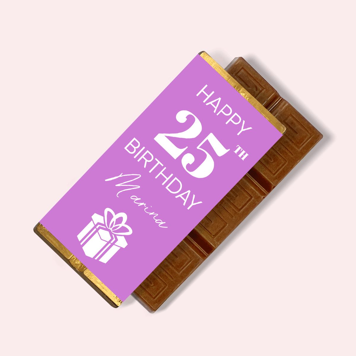 Mini tabletă de ciocolată personalizată cu mesaj - Happy Birthday