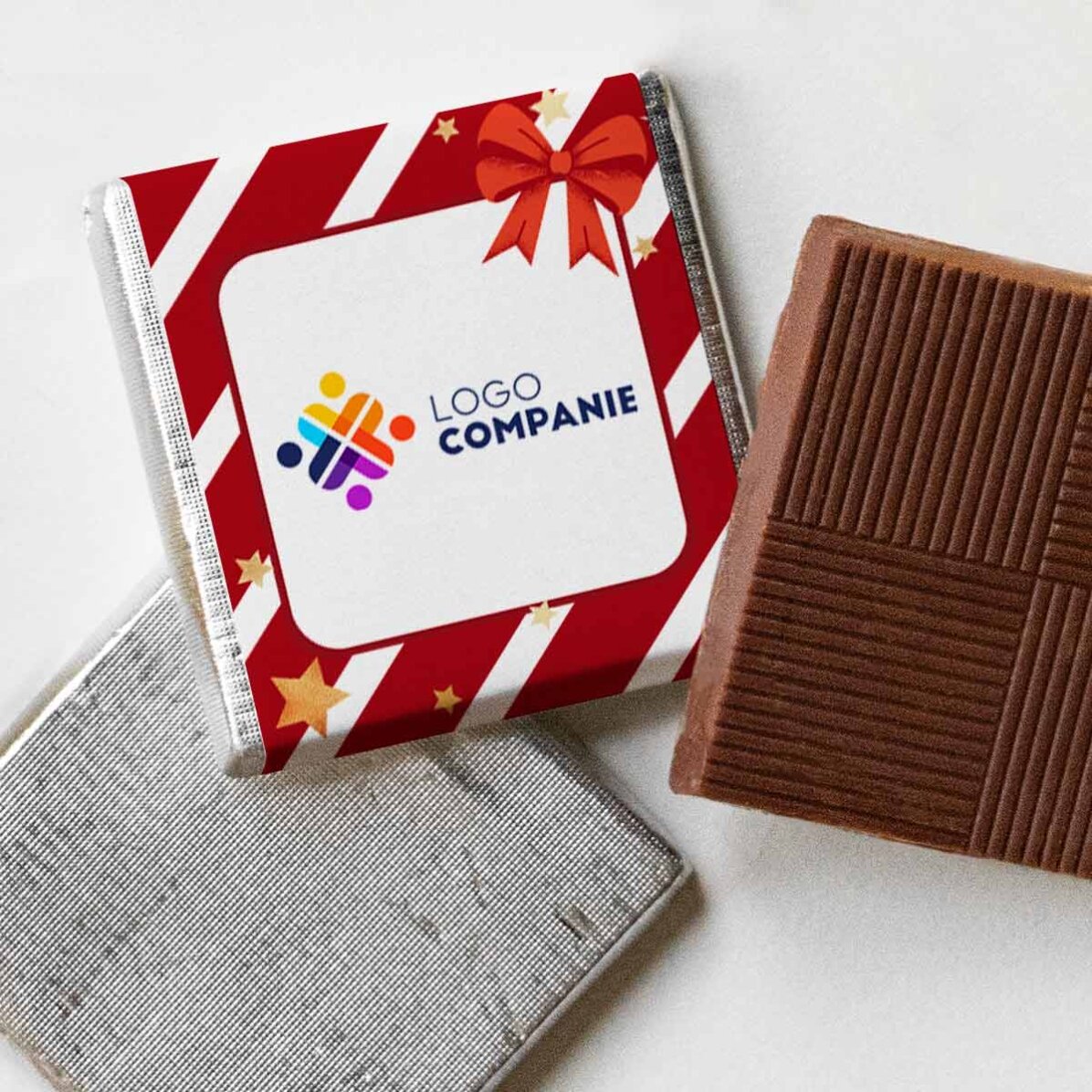 Mini ciocolată personalizată cu logo - Crăciun