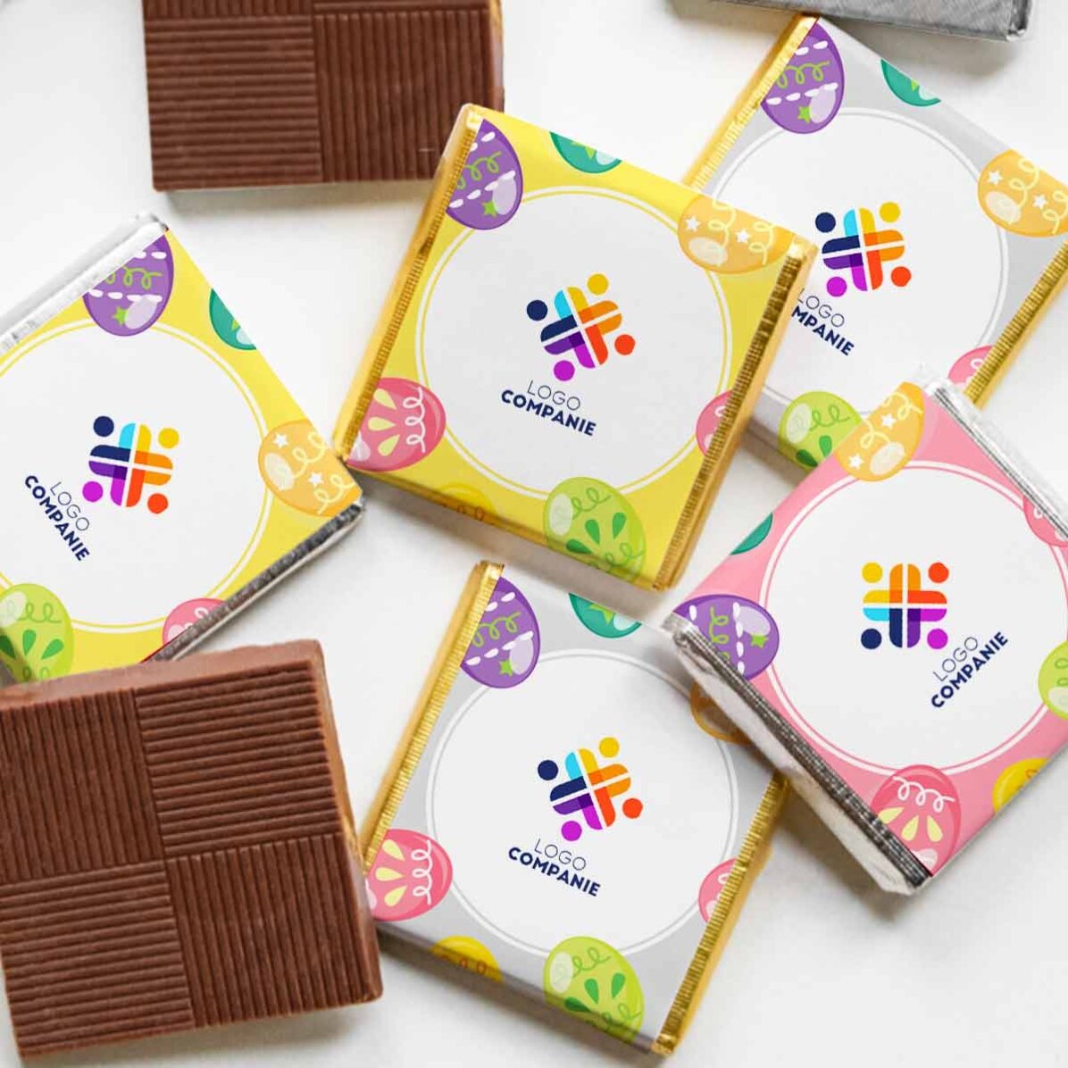 Mini ciocolată personalizată cu logo - Paște