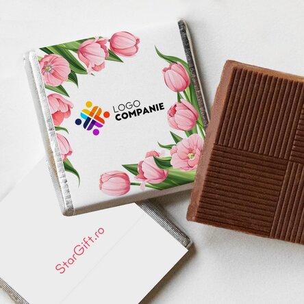 Mini ciocolată personalizată cu logo - Primăvară