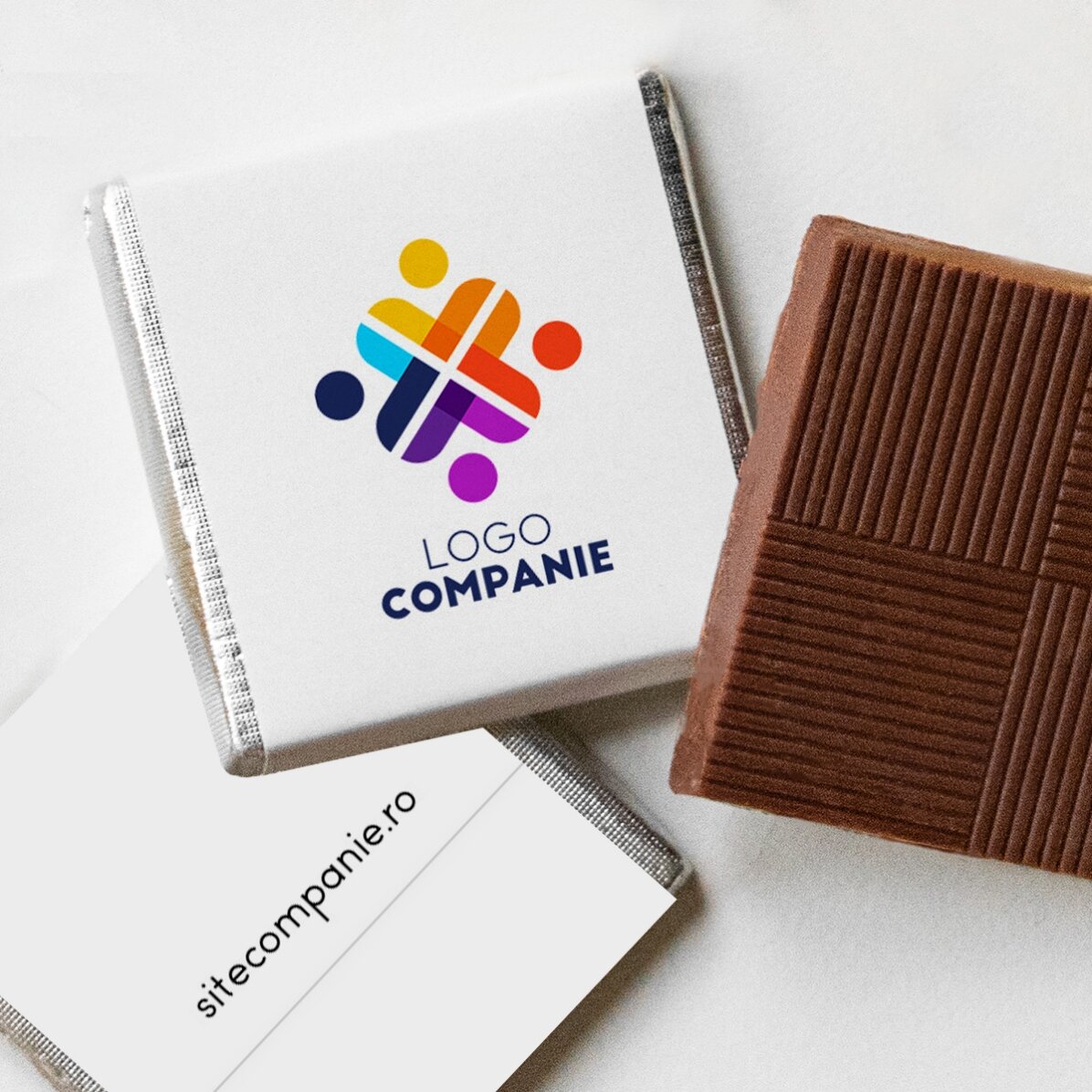 Mini ciocolată personalizată cu logo