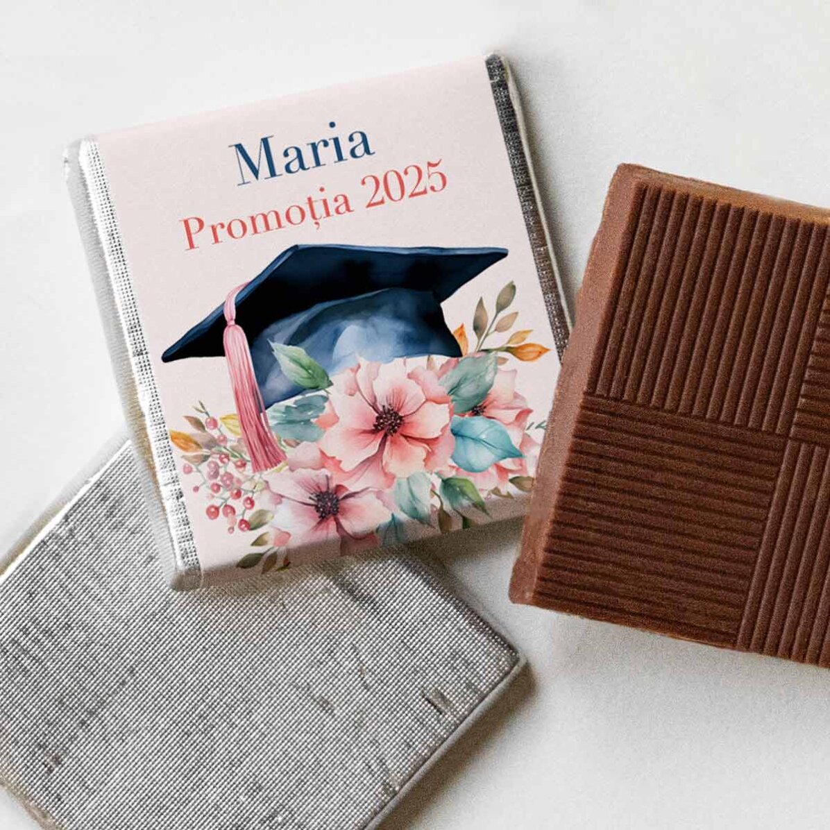 Mini ciocolată personalizată cu mesaj - Absolvire