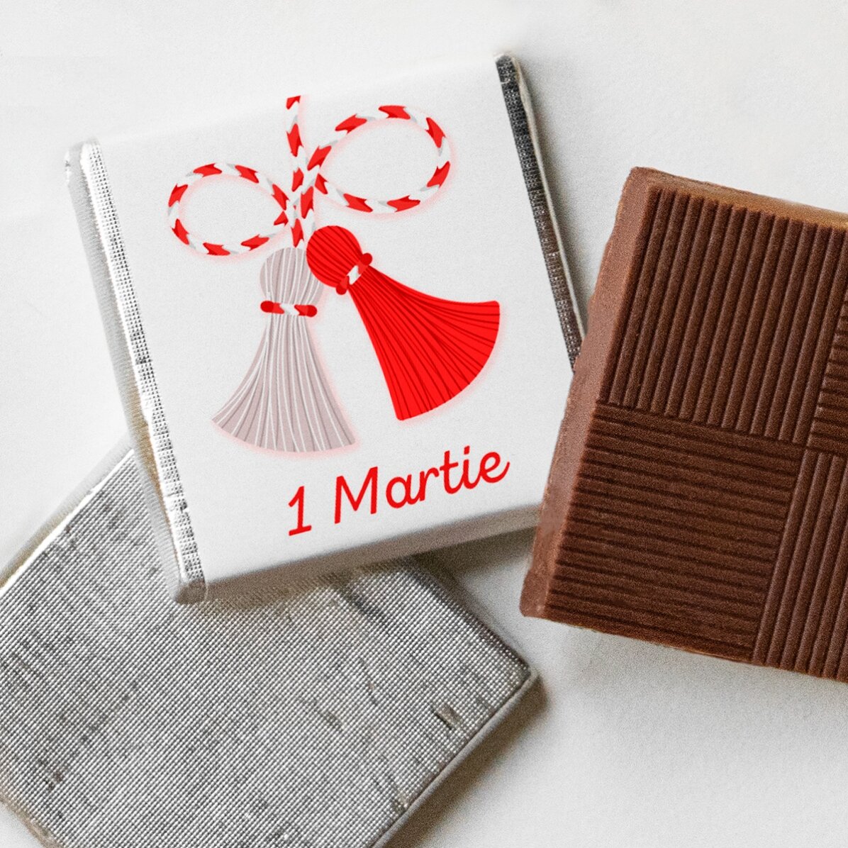 Mini ciocolată personalizată cu mesaj - Mărțișor dulce