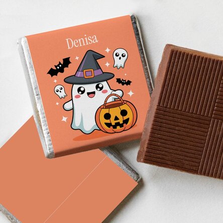 Mini ciocolată personalizată cu nume - Halloween