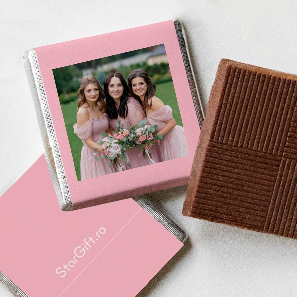 Mini ciocolată personalizată cu o poză