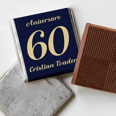 Mini ciocolată personalizată cu text - Aniversare