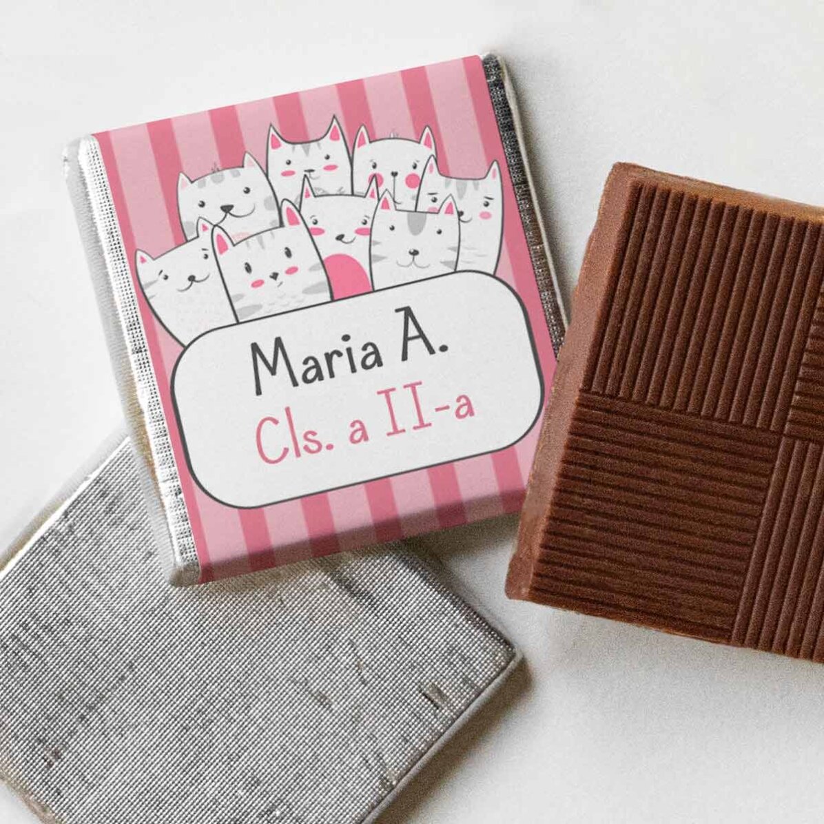 Mini ciocolată personalizată cu text - Kitty