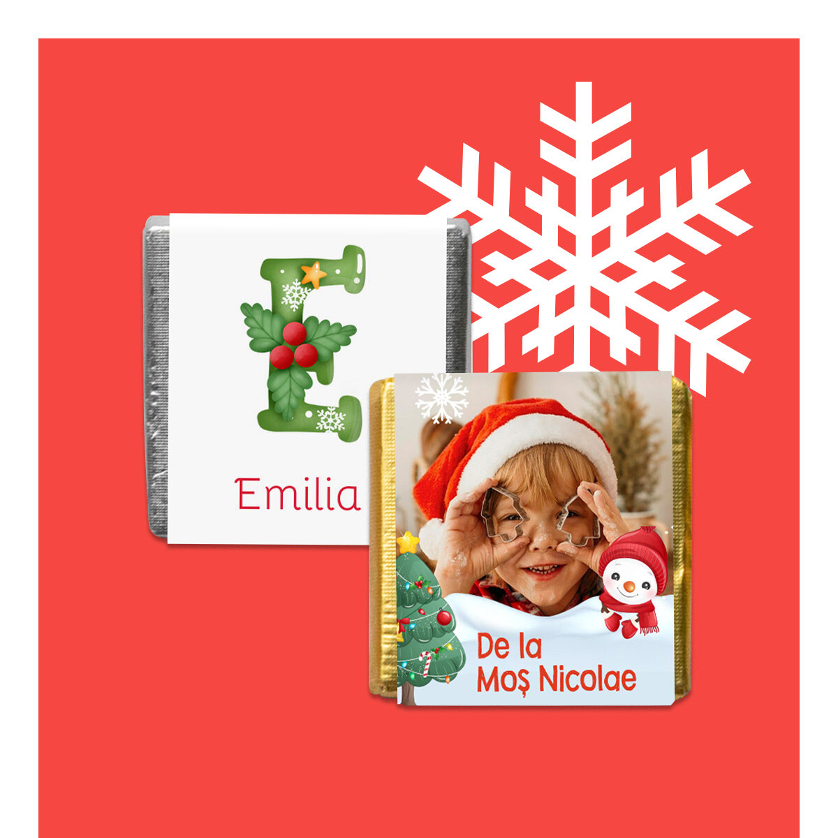 Персонализирана мини шоколадка от Дядо Коледа