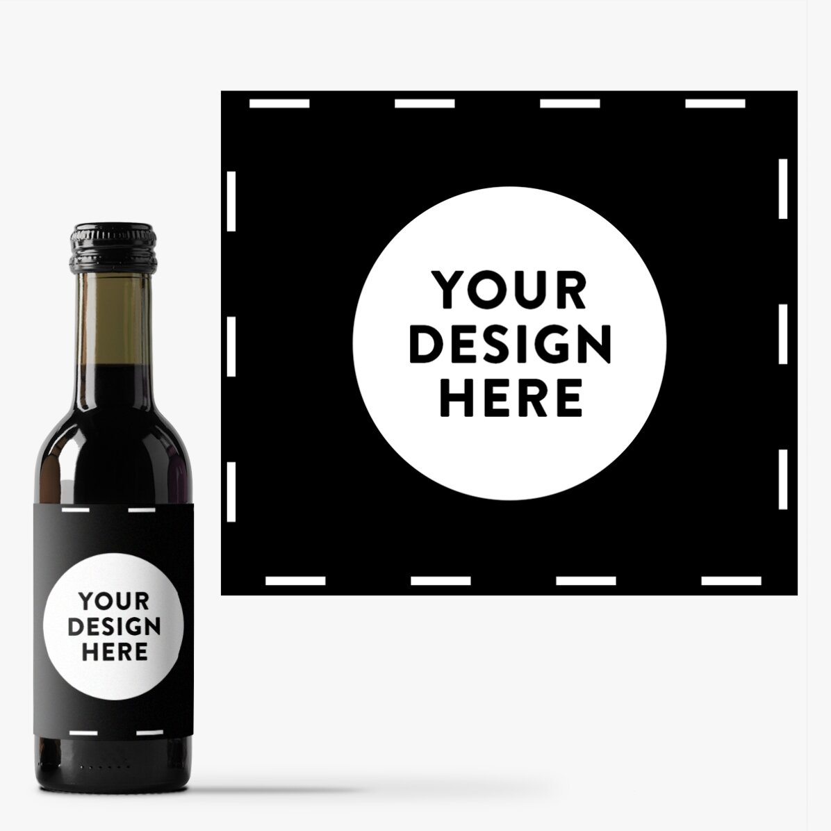 Mini sticluță de vin personalizată cu grafica ta