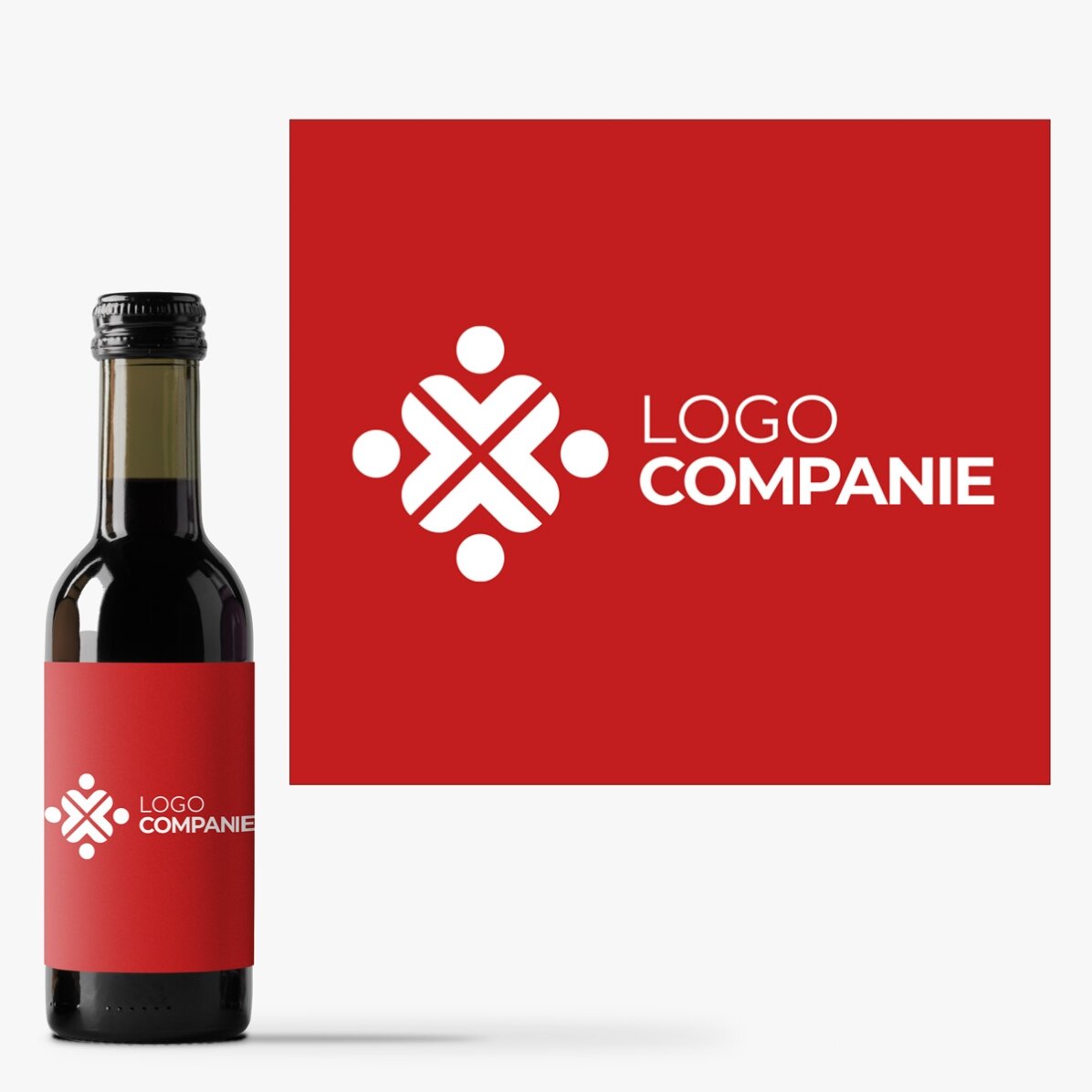 Mini sticluță de vin personalizată cu logo
