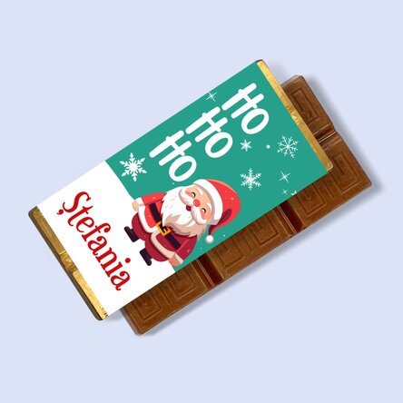 Mini tabletă de ciocolată personalizată cu nume - Ho ho ho