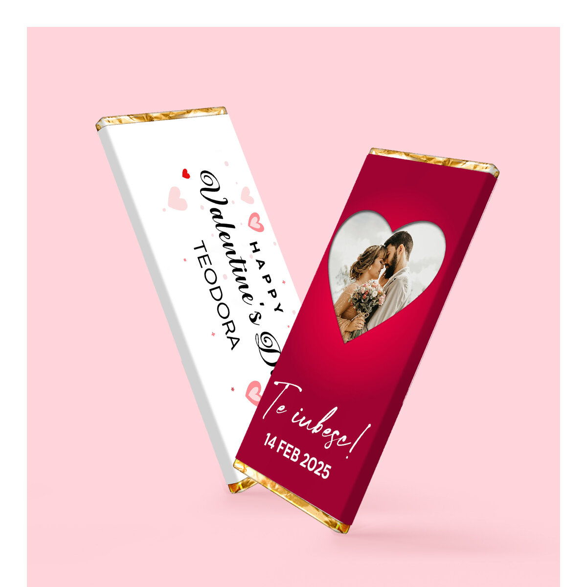 Mini tablete de ciocolată de Valentine