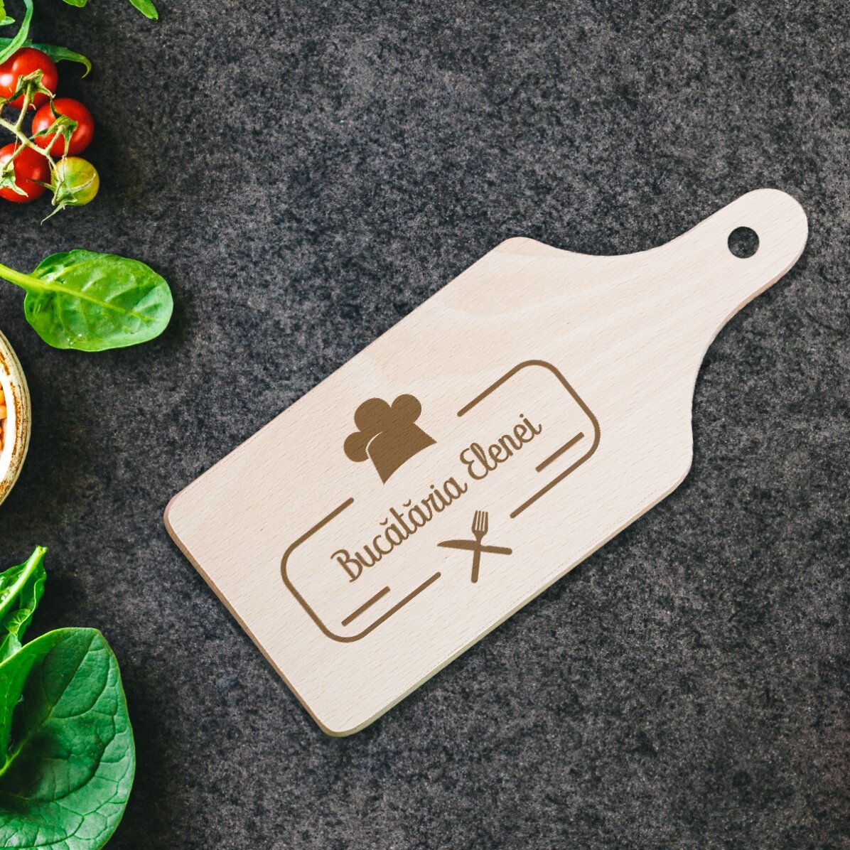 Mini tocător personalizat - Logo pentru bucătari