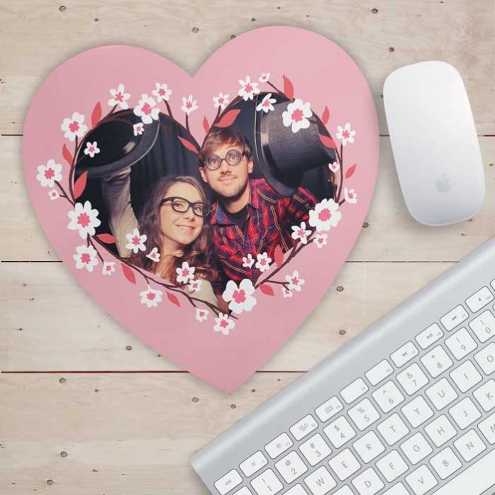 Mouse pad inima personalizat cu poză