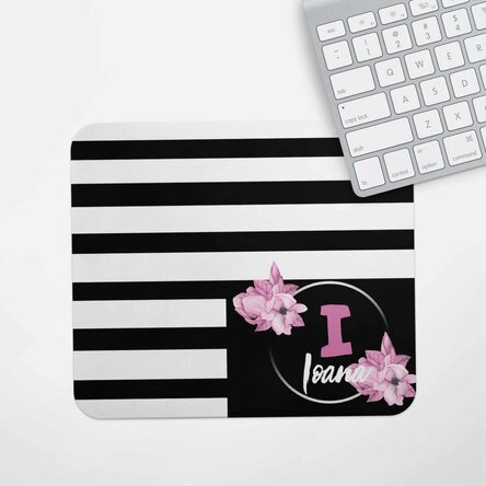 Mouse pad personalizat cu inițială și nume - Magnolie