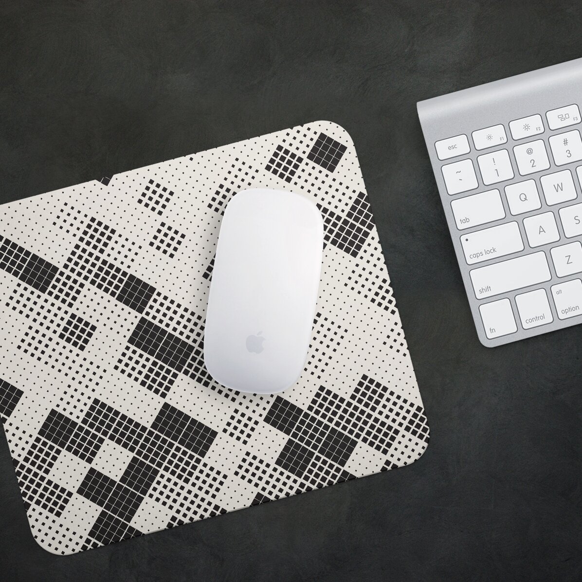 Mouse pad personalizat cu pattern geometric cu pătrate