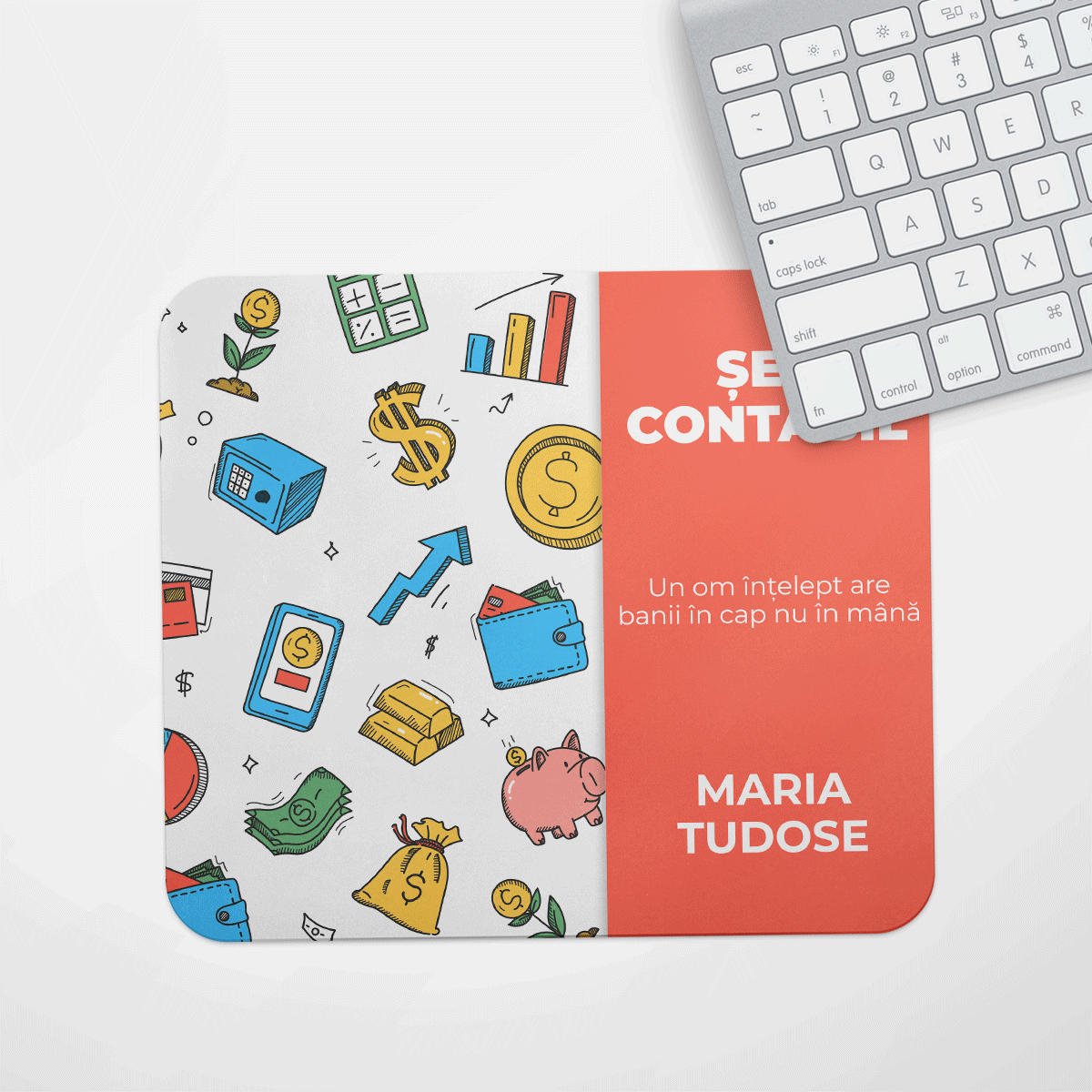 Mouse pad personalizat cu text - Finanțe