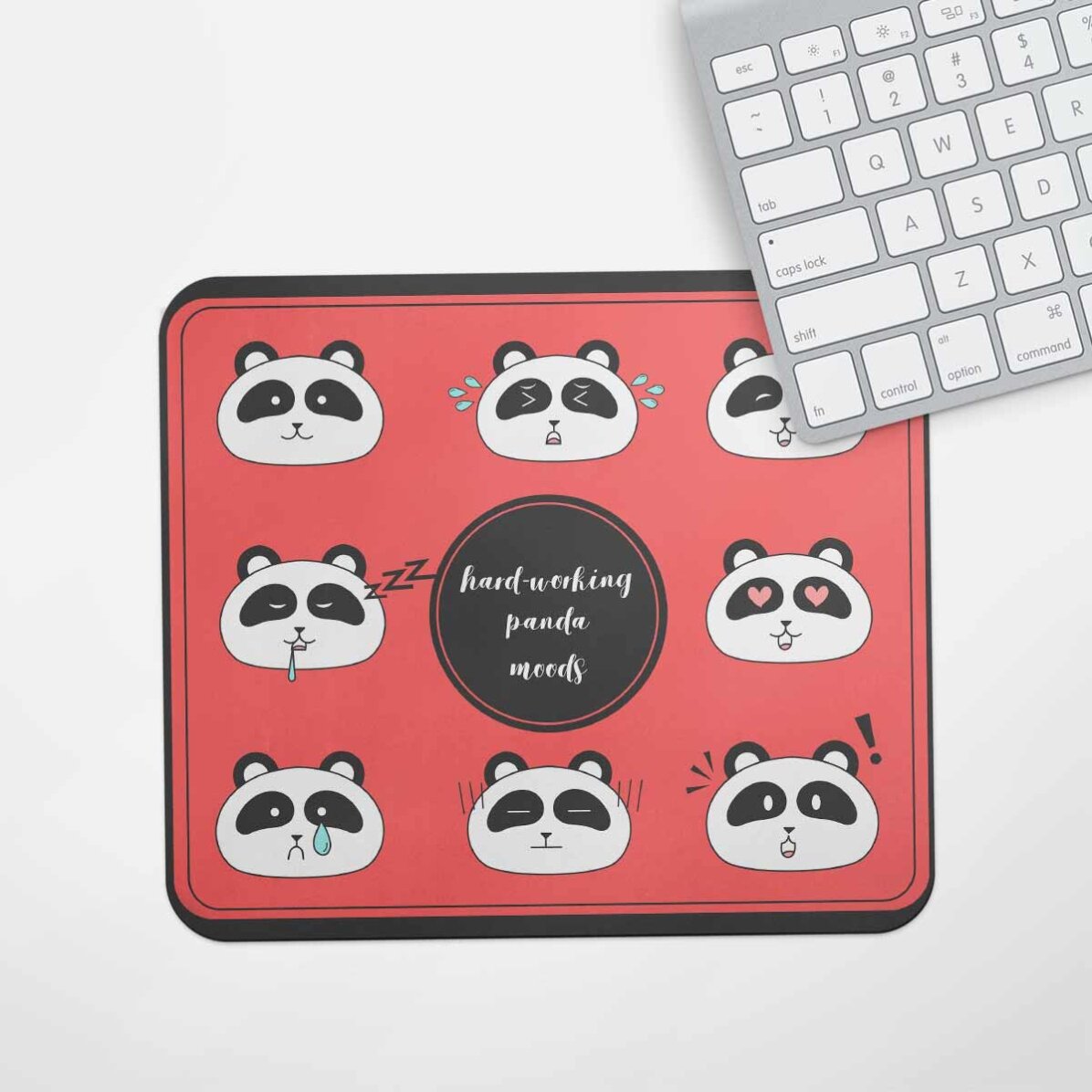 Mouse pad personalizat cu text - Panda