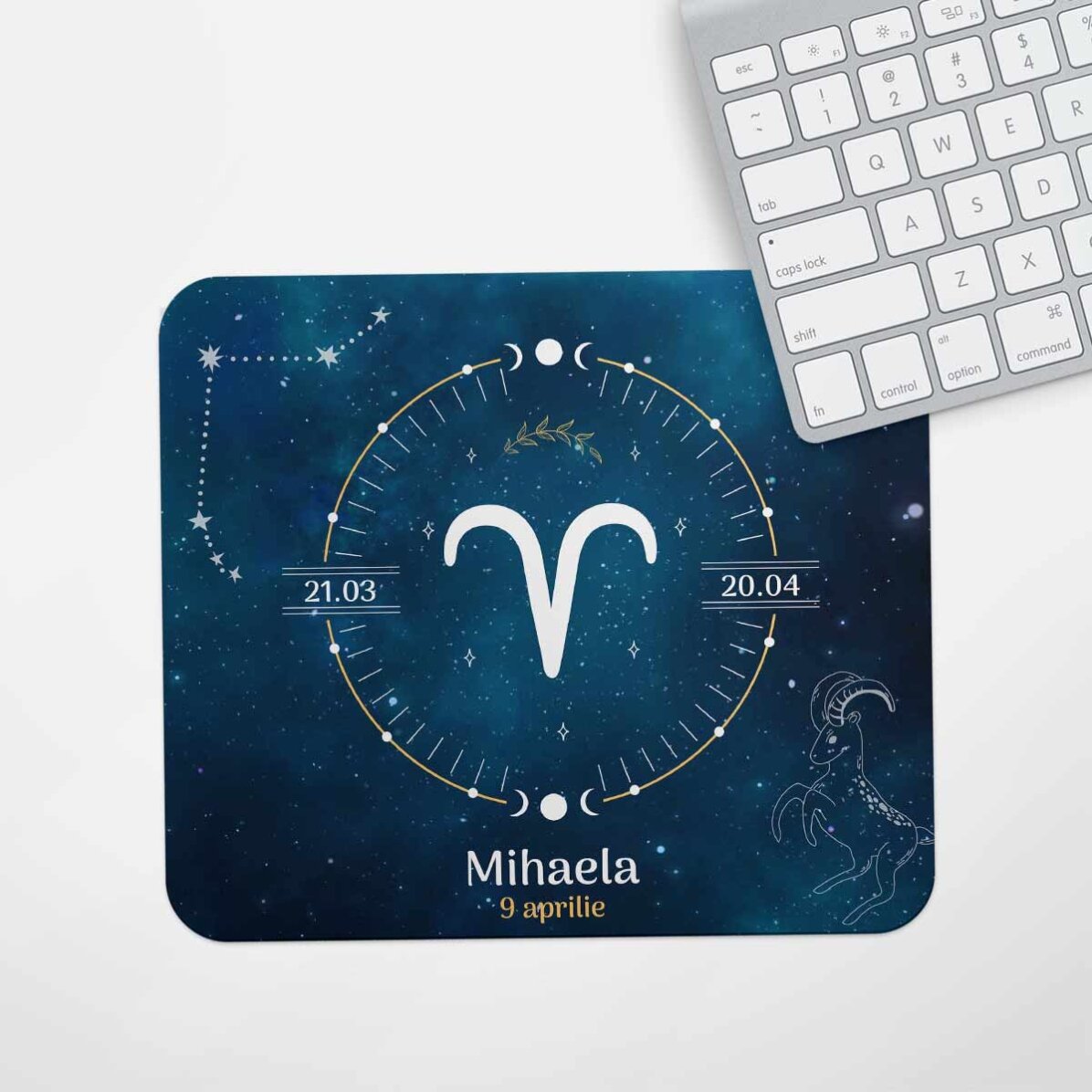 Mouse pad personalizat cu text - Zodia Berbec