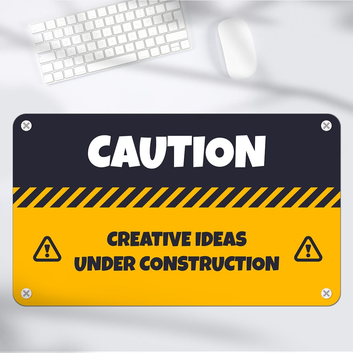 Mouse pad XXL personalizat cu text - CAUTION