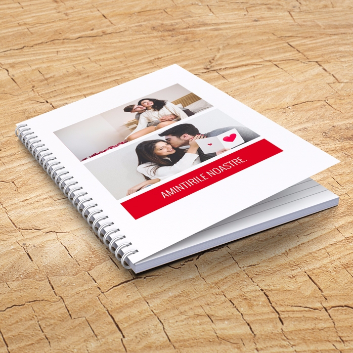 Notebook personalizat cu 2 poze și text