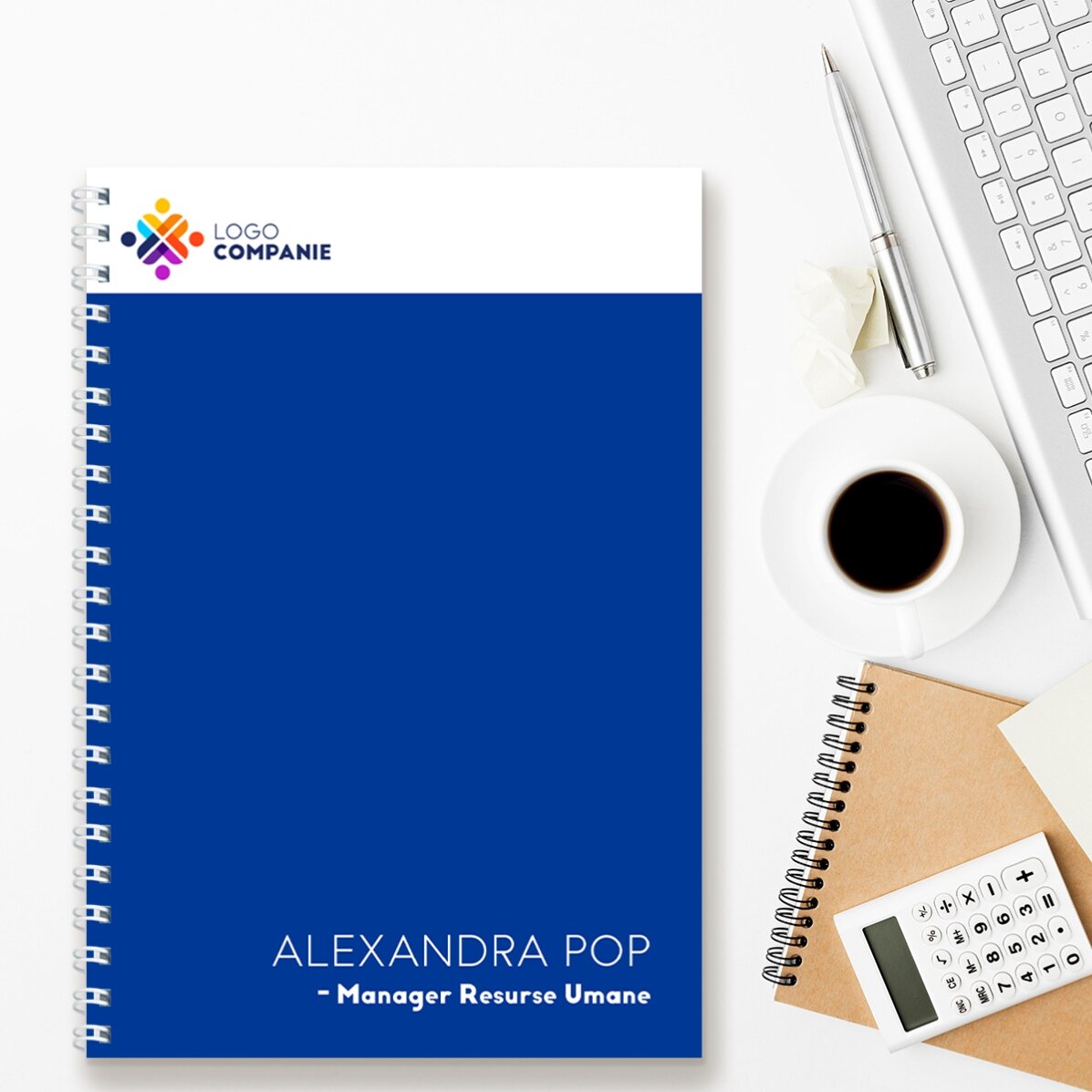 Notebook personalizat cu logo și text