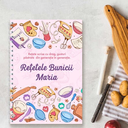 Notebook personalizat cu mesaj - Rețete