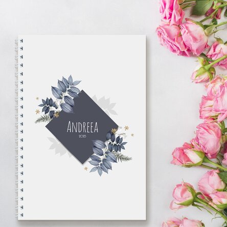 Notebook personalizat cu text - Flowers